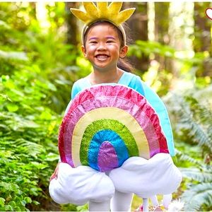 Pottery Barn Kids rainbow emoji costume.